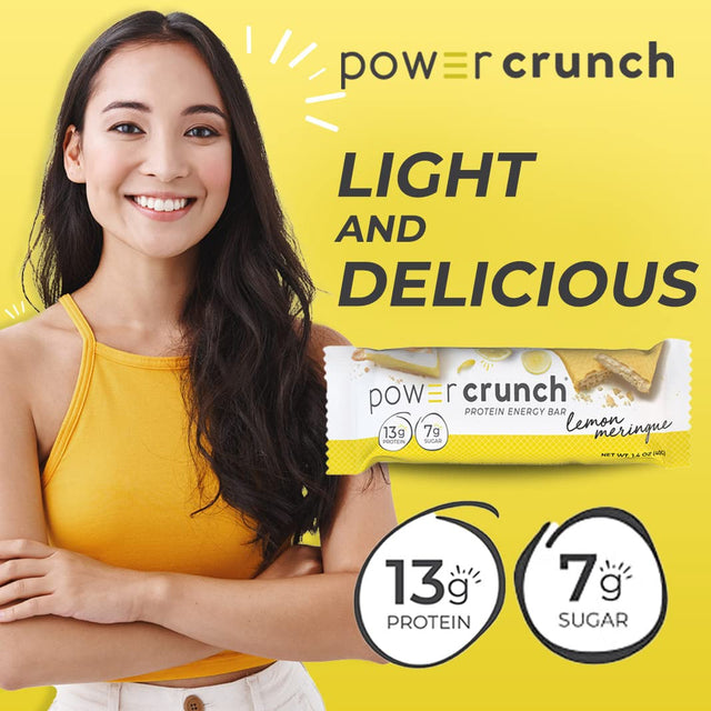 Bionutritional Research Group Power Crunch Protein Energy Bar, Lemon Meringue, 12 Count (16.8Oz) (480G)