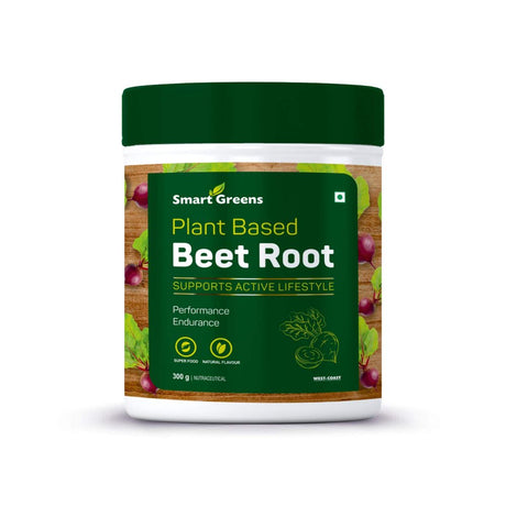 Smart Greens Plant Based Beetroot Powder (Chukandar), Concentrated Beetroot Vitamins Crystals, Nitric Oxide Booster, Natural Circulation, Immune Support, Antioxidants, En