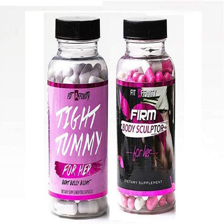 FIT Affinity Tight Tummy & Sculpted Bundle - Fat Burner for Women •All Natural Weight Loss Pills - Thermogenic Fat Loss & Appetite Suppressant Diet Pills - 90 Pills Each Bottle