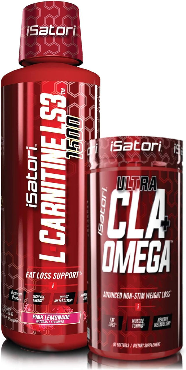 Isatori L-Carnitine LS3 Pink Lemonade 1500Mg (32 Servings) Ultra CLA (90 Softgels)