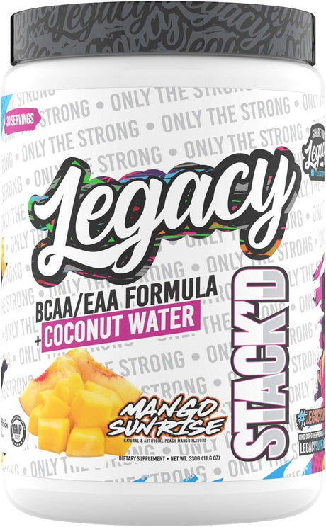 Legacy STACK'D Bcaas/Eaas + Coconut Water (Strawberry Vibe, 30 Servings)