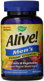 Nature'S Way Alive Men'S Gummy Vitamins, Fruit Flavors 60 Ea (Pack of 3)