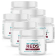 Reds Superfood Powder with Probiotics, 5 Digestive Enzymes, Beets & Ashwagandha Powder - Boost Drink for Body’S Detox & Cleanse by Purehealth Research, X6