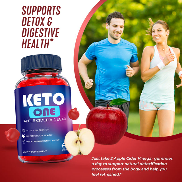 (2 Pack) Keto One Keto ACV Gummies - Supplement for Weight Loss - Energy & Focus Boosting Dietary Supplements for Weight Management & Metabolism - Fat Burn - 120 Gummies