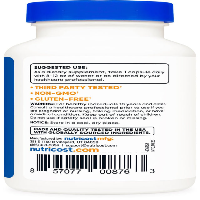 CDP Choline, Citicoline, 300 Mg, 120 Capsules, Nutricost