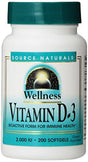 Source Naturals Wellness Vitamin D-3, Bioactive Form for Immune Health