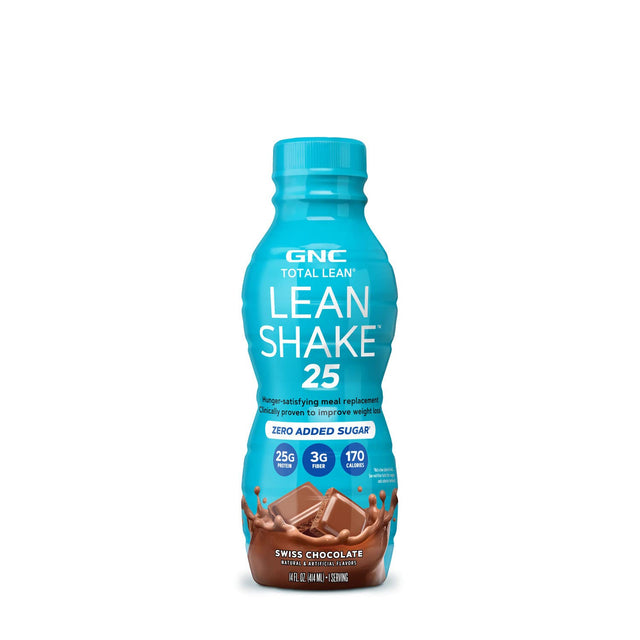 GNC Total Lean Lean Shake 25 - Swiss Chocolate - 12 Bottles