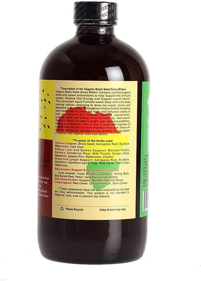 Blackseed & Bitters Detox (30 Herbs/Bitters) (16 Oz.)