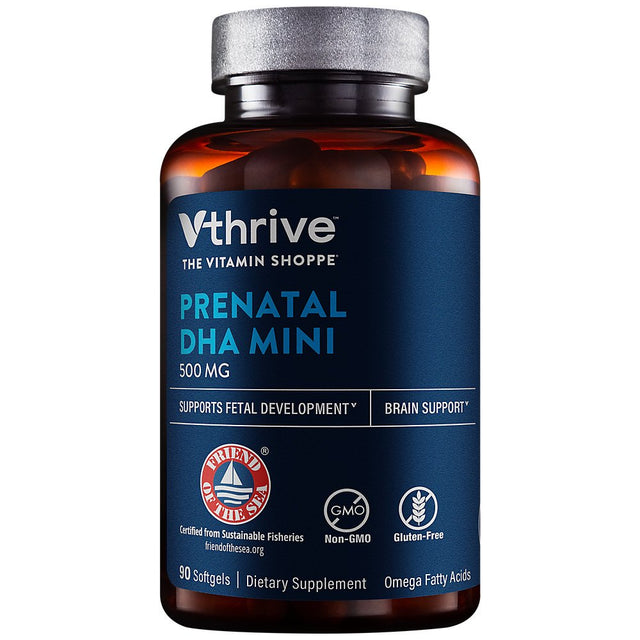 Prenatal DHA Mini with 500Mg Omega-3 Fish Oil for Fetal Development (90 Softgels)