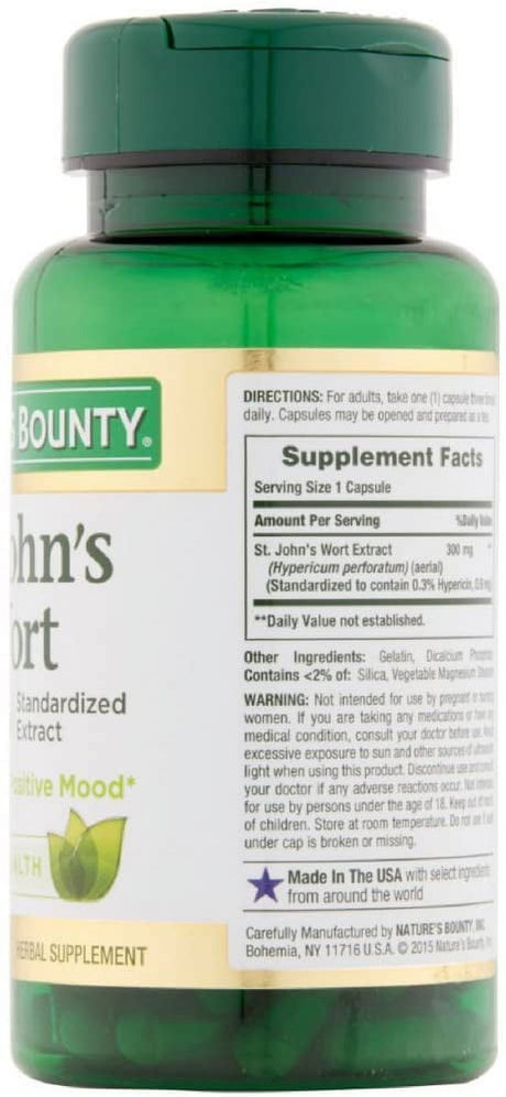 Nature'S Bounty St. John'S Wort 300 Mg Capsules 100 Ea (Pack of 2)