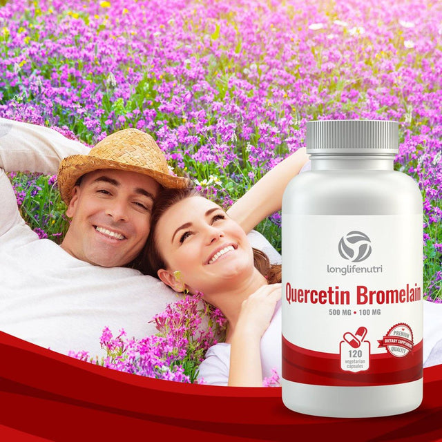 Quercetin 500 Mg with Bromelain 100 Mg - 120 Vegetarian Capsules