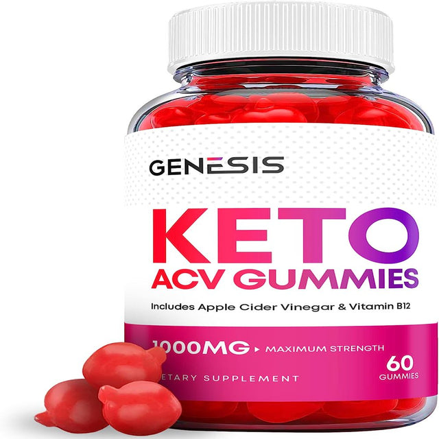 (1 Pack) Genesis Keto ACV Gummies - Supplement for Weight Loss - Energy & Focus Boosting Dietary Supplements for Weight Management & Metabolism - Fat Burn - 60 Gummies