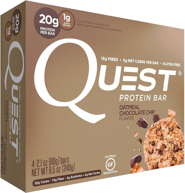 Quest Nutrition Protein Bar, Oatmeal Chocolate Chip, 4 Count