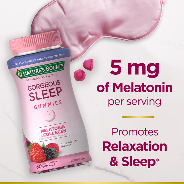 Nature'S Bounty® Optimal Solutions Gorgeous Sleep, with Melatonin & Collagen, 60 Gummies