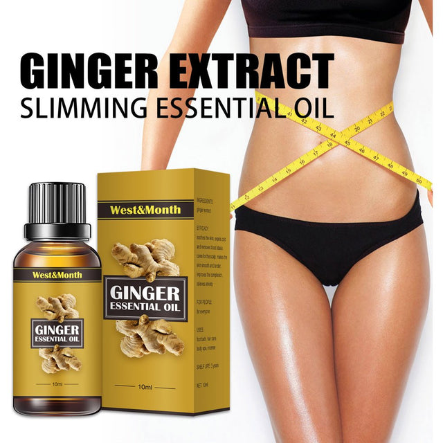 Slimming Ginger Oil Belly Ginger Oil Ginger Oil Belly Button Slimming Stomach Massage Oil-Cellulite Massage Oil Ginger Massage Oil 10Ml, Essential Oil for Skin