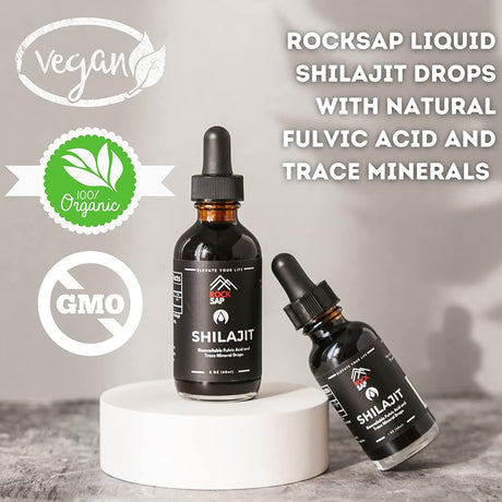 Rocksap - Himalayan Shilajit Mineral Drops, Natural Trace Minerals Supplement & Fulvic Acid Complex, Magnesium, Zinc and More | Natural Shilajit Resin Multimineral Supplement