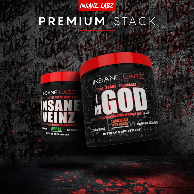 Insane Labz I Am God Pre Workout, High Stim Pre Workout Powder Loaded with Creatine and DMAE Bitartrate Fueled by Ampiberry, Energy Focus Endurance Muscle Growth,25 Srvgs,Thou Shalt Not Covet Orange