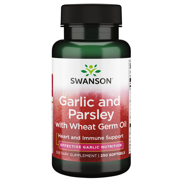 Swanson Garlic and Parsley - Promotes Heart Support and Immune Support - Garlic Oil and Parsley Seed Oil Supplement for Enhanced Wellness - (250 Softgels)