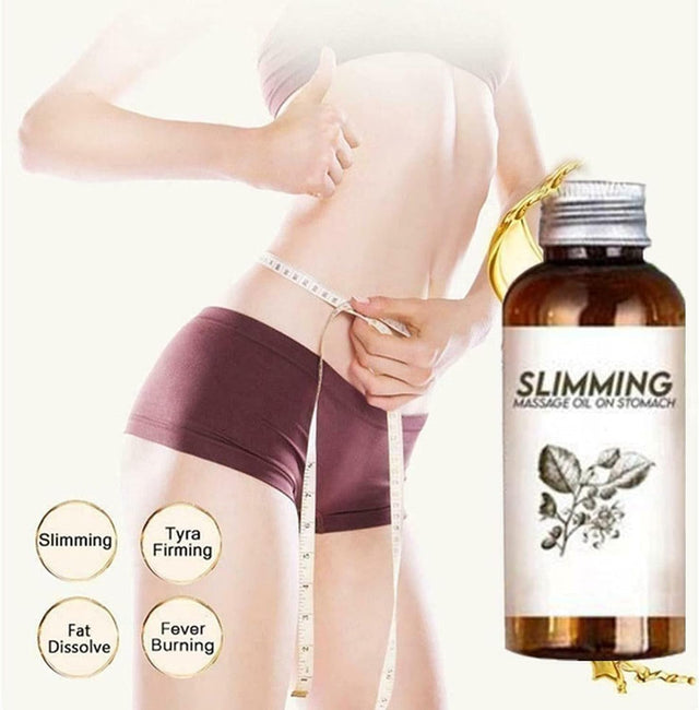 Natural Herbal Slimming Massage Oil, Cellulite Heating Spray,Slimming Essential Oil Body for Tummy, Abdomen, Belly and Waist , for Men and Women (2Pcs)