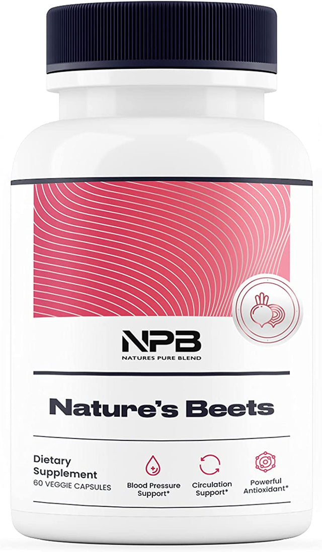 Nature'S Pure Blend Organic Beets Capsule I Support Blood Flow, Blood Pressure, Heart Health I Energy Booster, L Arginine