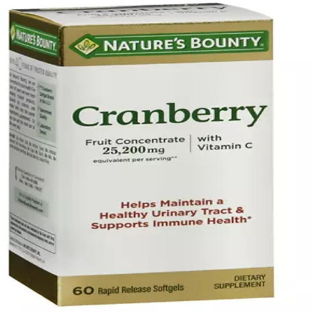 Nature'S Bounty Cranberry Dietary Supplement 60 Soft Gels