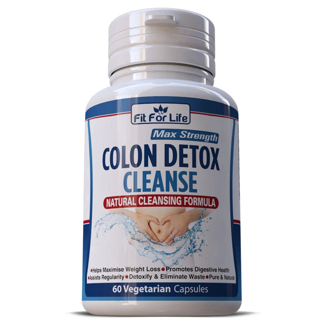 Colon Detox & Cleanse MAX Strength - Helps Digestive Health Weight Loss - 60 Pills