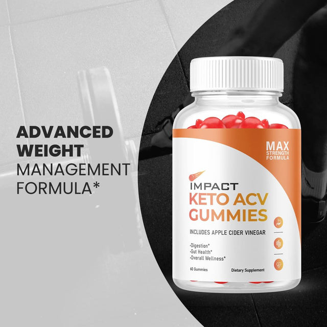 (5 Pack) Impact Keto ACV Gummies - Supplement for Weight Loss - Energy & Focus Boosting Dietary Supplements for Weight Management & Metabolism - Fat Burn - 300 Gummies