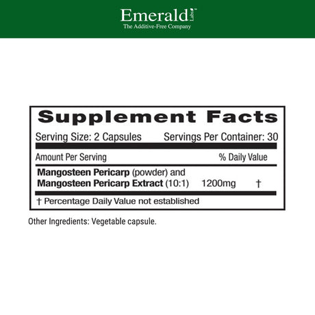 Emerald Labs Mangosteen - Supports Energy Levels, Supports Healthy Immune System Function - 60 Vegetable Capsules