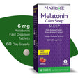 Natrol Melatonin Calm Sleep Aid Fast Dissolve Tablets, Strawberry, 6Mg, 60 Count