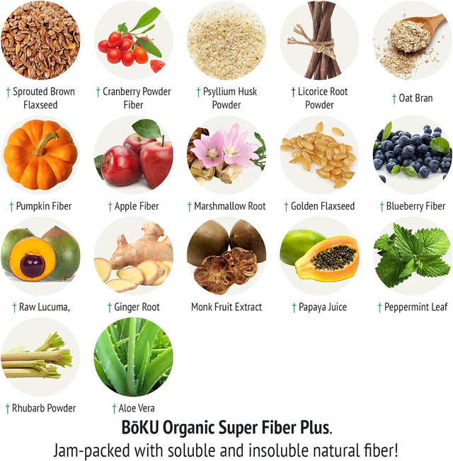 Superfood Fiber Powder - Nutrient-Rich Organic Plant-Based Superfood Fiber Blend 12.7Oz