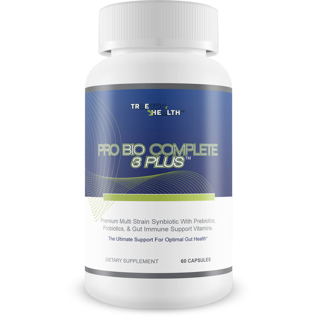 Pro Bio Complete 3 plus - Our Best Gut Health Probiotics - Probiotics Prebiotics Synbiotic plus - Brain Probiotics - Gut Brain Axis Probiotic - Bio 3 Complete Probiotic Prebiotic Synbiotic Supplements