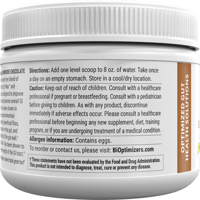 Biome Breakthrough by Bioptimizers: Leaky Gut Repair Powder, Chocolate, 150G