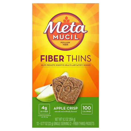 Metamucil Fiber Wafers Apple Crisp 24 Each (Pack of 9)