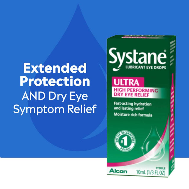 Systane Ultra Dry Eye Care Symptom Relief Eye Drops, 10 Ml