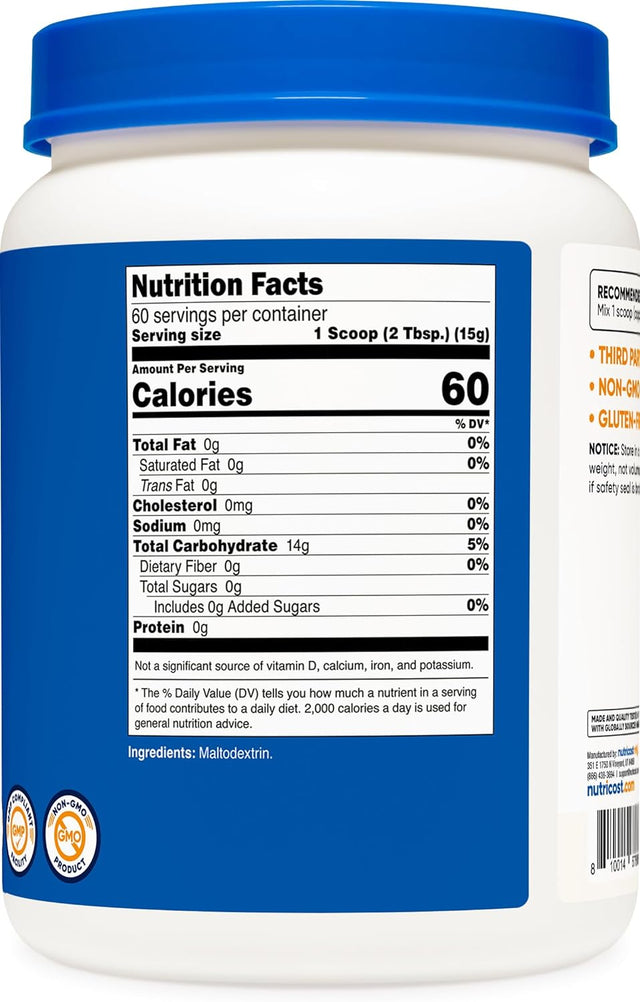 Nutricost Maltodextrin Powder 2LBS - Gluten Free, Non-Gmo