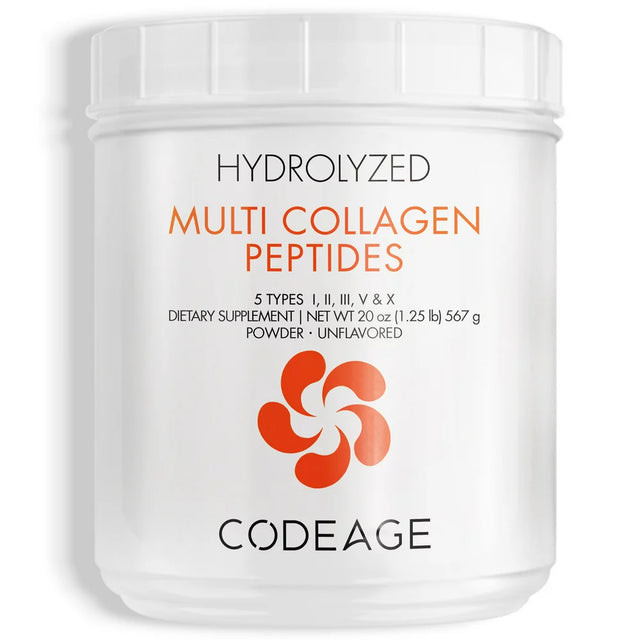 Codeage Multi Collagen Protein Powder Peptides, Hydrolyzed, 2-Month Supply, Collagen I, II, III, V, X, 20 Oz