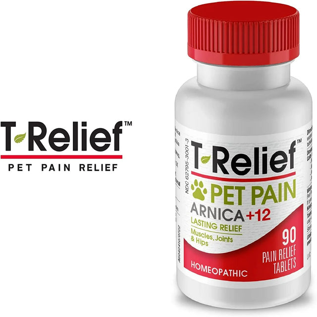 Medinatura T-Relief Pet Pain Reliever Arnica +12 Plant-Based Relief, 90 Tabs