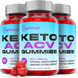 (3 Pack) Optimal Keto ACV Gummies - Supplement for Weight Loss - Energy & Focus Boosting Dietary Supplements for Weight Management & Metabolism - Fat Burn - 180 Gummies