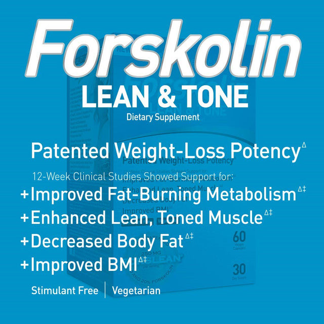 Biogenetic Labs Forskolin Lean & Tone - Weight Loss Pills - Body Toning Formula Fat Burner and Maintenance of Muscle Mass for Men and Women Appetite Suppressant - 60 Capsules - Vegetarian