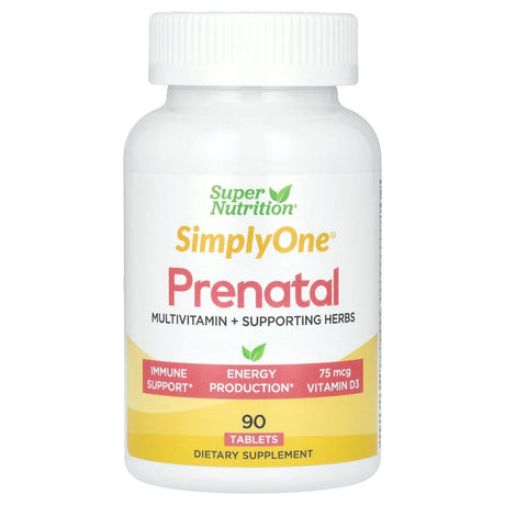 Simplyone, Prenatal, Triple Power Multivitamins, Non-Gmo, Gluten Free, Gentle on the Stomach, 90 Tablets