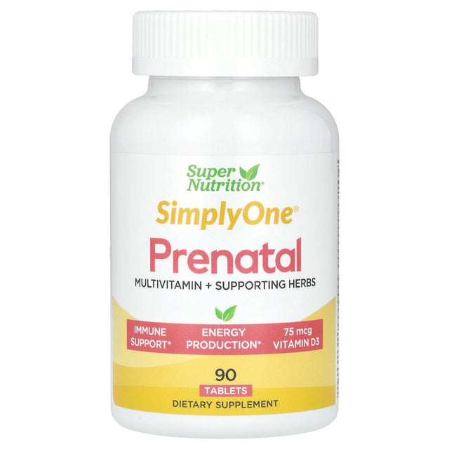 Simplyone, Prenatal, Triple Power Multivitamins, Non-Gmo, Gluten Free, Gentle on the Stomach, 90 Tablets