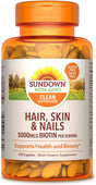 Sundown Naturals Hair, Skin & Nails, 120 Caplets (65287)