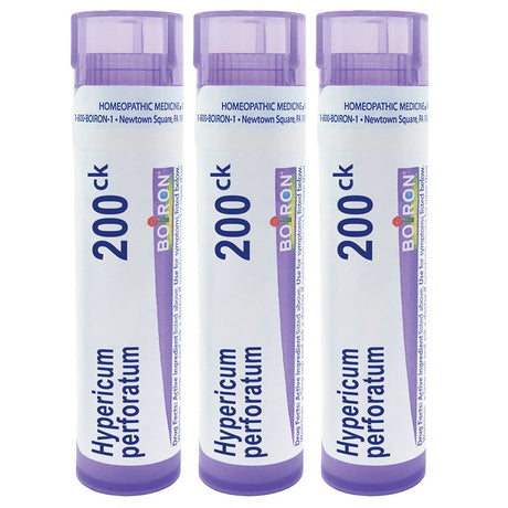 Boiron Hypericum Perforatum 200CK, Homeopathic Medicine for Nerve Pain, 3 Count (3 X 80 Pellets)