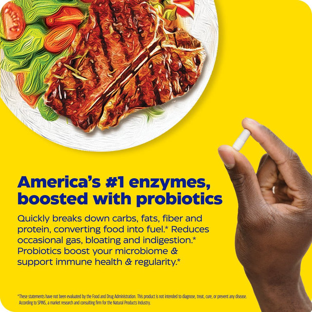 Enzymedica Digest Gold + Probiotics, 2-In-1 Formula for Gut Health, Digestive Enzymes & 1.5 Billion Active Probiotic Cultures, 45 Count