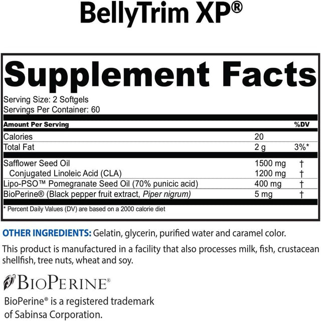 Biotrust Bellytrim XP Advanced CLA Toning Supplement, Conjugated Linoleic Acid (60 Servings)