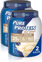 Whey Protein Powder by Pure Protein, Gluten Free, Vanilla Cream, 1.75Lbs, 2 Pack