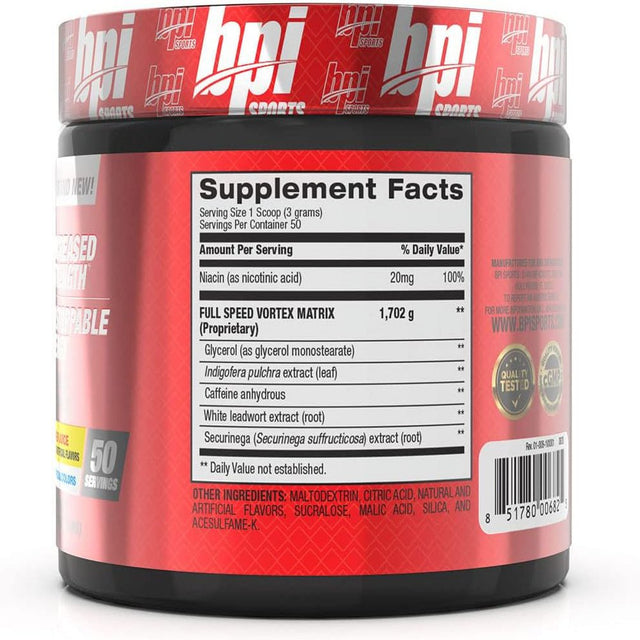 BPI Sports 1.M.R Vortex Pre Workout Powder, Non Habit Forming, Sustained Energy & Nitric Oxide Booster, Power Juice, 5.3 Ounce