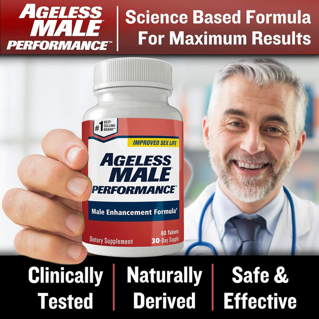 Ageless Male Max Total Testosterone Booster & Ageless Male Performance Nitric Oxide Booster for Men - Improve Workouts, Reduce Fat Faster than Exercise Alone, Promote Arousal, Energy & Drive