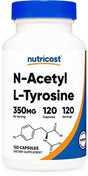 Nutricost N-Acetyl L-Tyrosine (NALT) 350Mg, 120 Capsules - Gluten Free, Non-Gmo