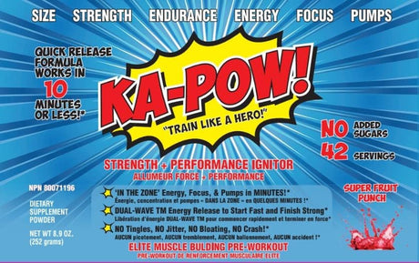 PREWORKOUT TESTOSTERONE BOOSTER - KA-POW! the Fastest Hitting ANABOLIC PRE WORKOUT SUPPLEMENT